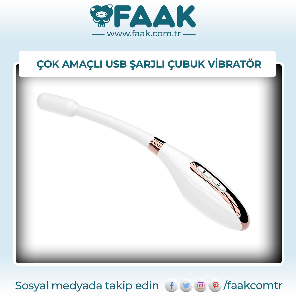 faakcomtr's tweet photo. Çok Amaçlı USB Şarjlı Çubuk Vibratör
Vajina girişinden klitorise kadar oynamanın farklı yollarını keşfetme zamanı geldi.
https://t.co/1Unw8umXcQ
#faak #seksoyuncakları #cinselyasam #iliski #zevk #haz #fantezi #sex #seks #erotik #kadın #aşk #vibrator https://t.co/OQJRKAMaSc