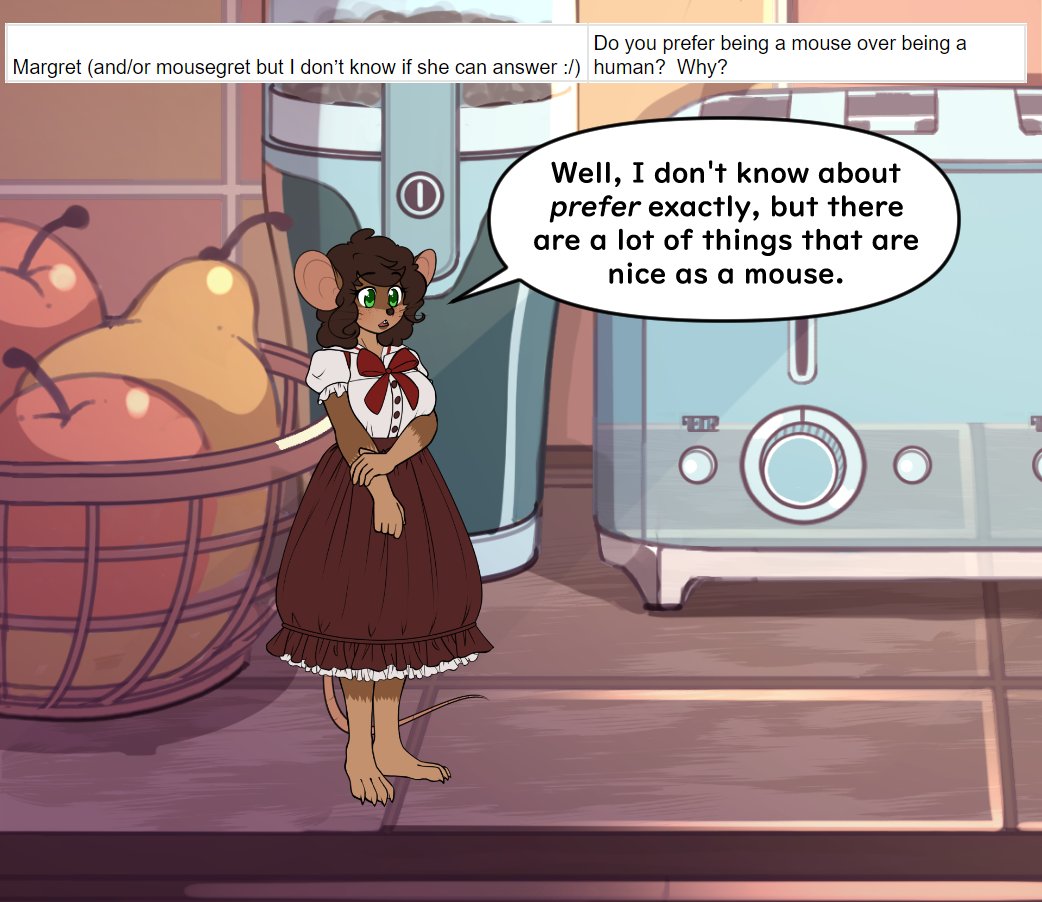 Cinnamon switch on twitter today s mice tea character q a comes from an anonymous google forms 