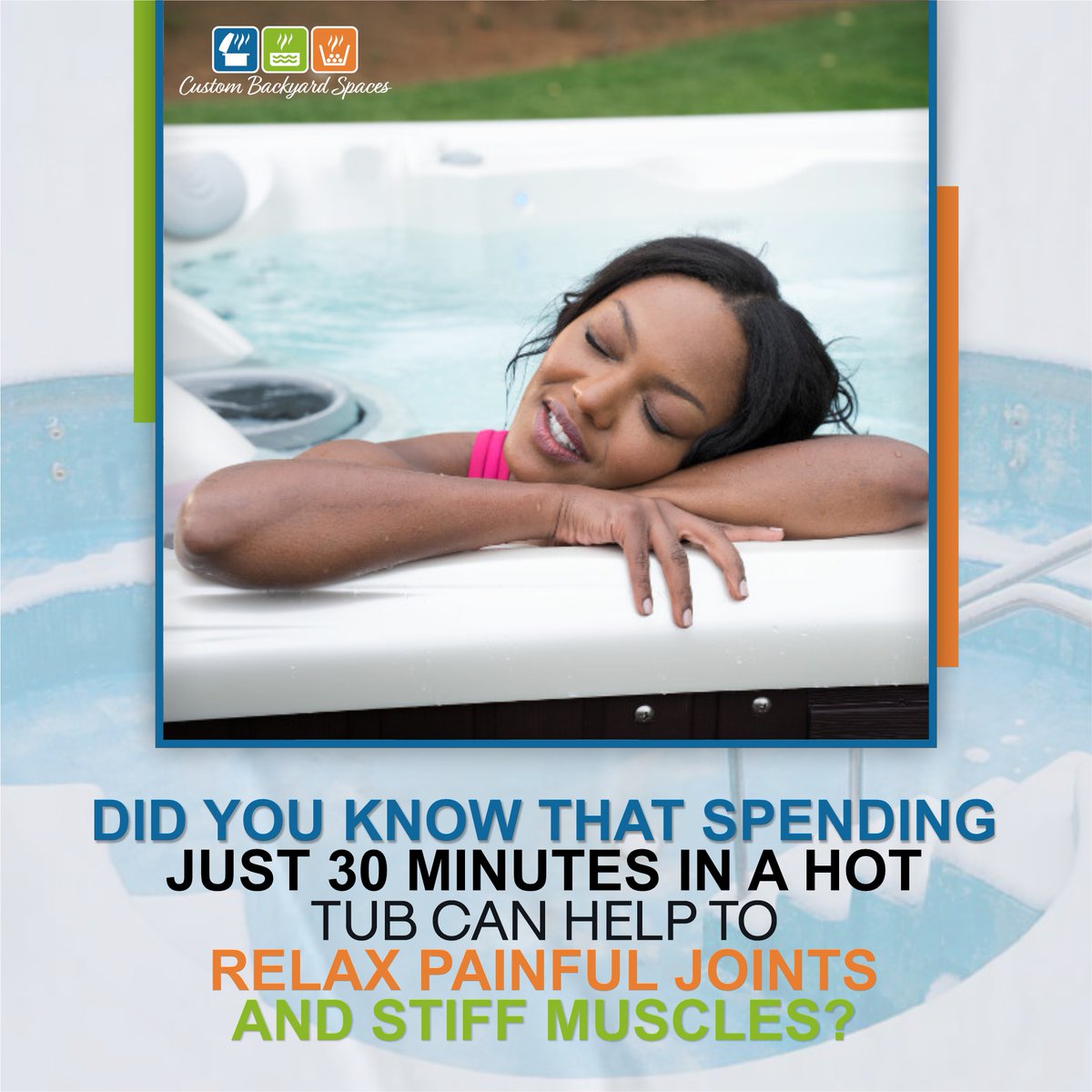 EpicHotTubs's tweet photo. Hot tubs have a range of potential health benefits, including relieving pain in stiff joints and muscles 😌
Speak to a member of our team about how a hot tub can help improve your lifestyle.
---
🌐 https://t.co/mkBicBNjn0
.
#D1 #DimensionOneSpas #D1Spas #custombackyardspaces https://t.co/CgxIABBTHU
