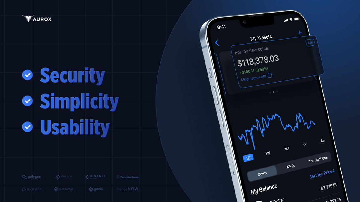 Security. ✅ Simplicity. ✅ Usability. ✅ It’s time for you to enjoy your decentralized application experience with the Aurox Wallet. #Web3 $URUS