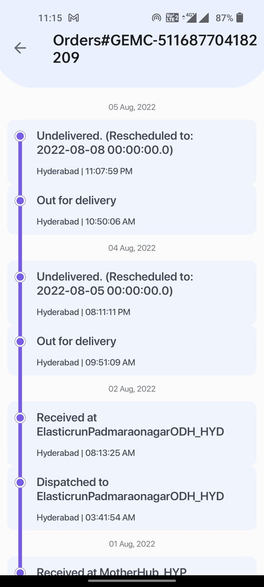 Kuldeepb47's tweet photo. @ShiprocketCare AWB no. SRTP1811126824

Please deliver it urgently and no more FAKE REMARKS

In the FIRST attempt your delivery agent said " customer asked for future delivery".

In the SECOND attempt your delivery agent said "Consignee uncontactable".

Call recording also share to you by mail. https://t.co/wUHUFGg5rp