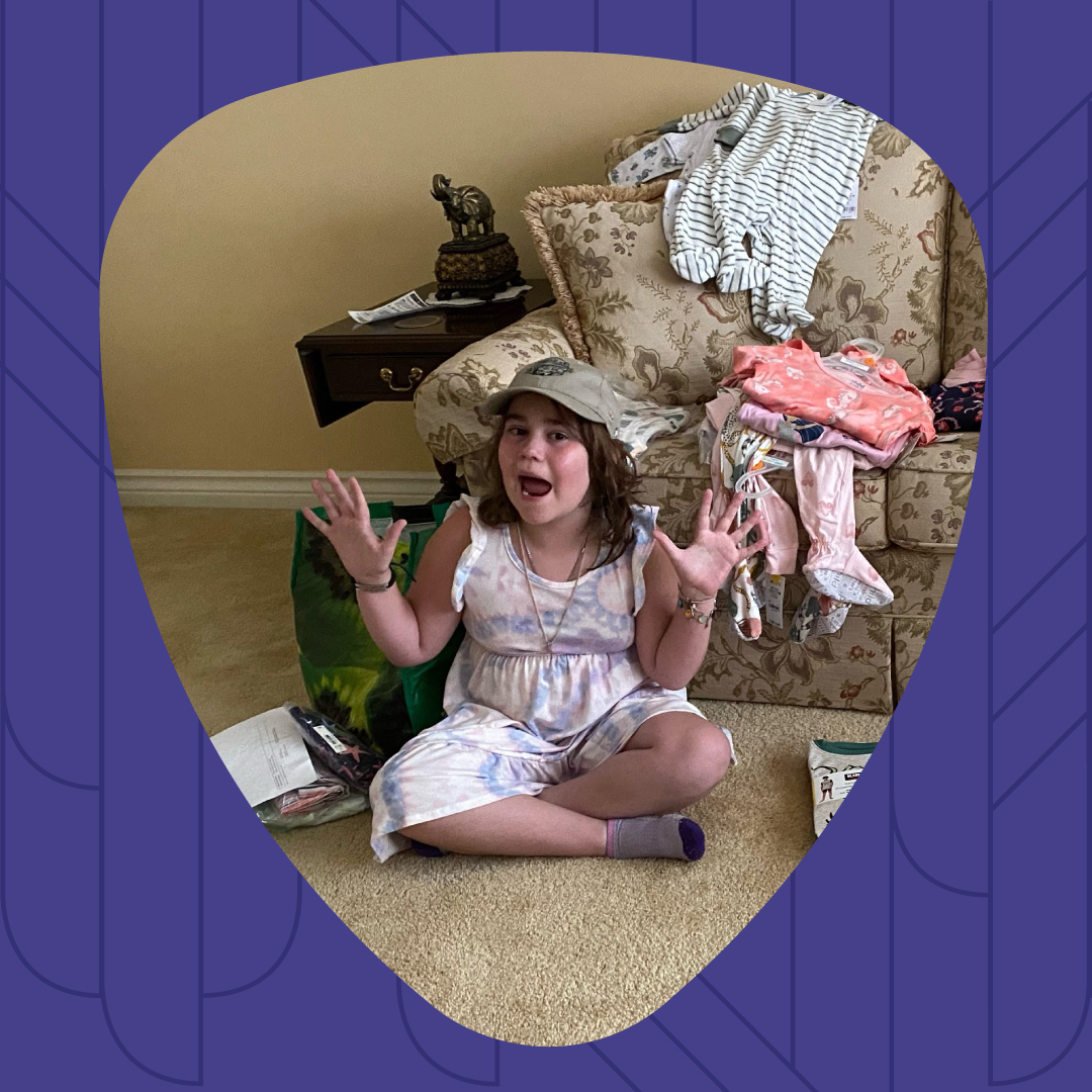 trfdotorg's tweet photo. TRF kid Lillian recently held a pajama drive, collecting pajamas to give to children currently receiving cancer treatment. She says that the gift of pajamas is her way of sending a “warm loving, cuddly hug to let them know that they are not alone.” ✨Lillian is our inspiration! https://t.co/jAK2beTzOa