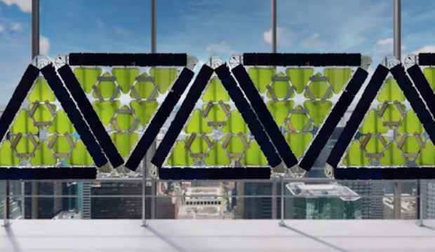 GoodsTheNewCool's tweet photo. Beautifully designed, energy-generating bio-panels that suck up carbon dioxide and pump out biomass for use as fuel or fertilizer – that's the idea behind the innovative Mexican startup @greenfluidics and its nanotech-enhanced microalgae bioreactor building panels. 🌿💚 https://t.co/CSEwqjkgsx
