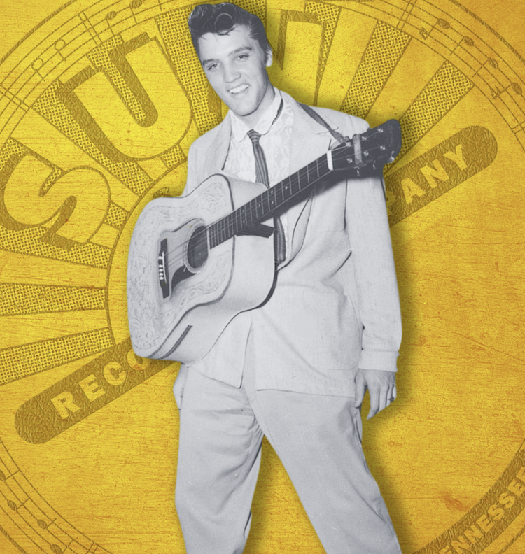 ElvisPresley's tweet photo. Elvis was born January 8, 1935 in Tupelo, Mississippi. He received his first guitar as a gift from his mother on his 11th birthday in 1946. 🎸 Listen to "Elvis At Sun" here: https://t.co/tlkNWsqWof! #ArtistOfTheMonth #ElvisPresley
📸: @sunrecords https://t.co/9tRvz2mBjM
