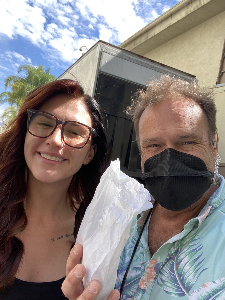 johnscottmills's tweet photo. I used to share a chocolate donut every Friday with my daughter Caroline. Now we are on different TV shows and the tradition ended. Until today. She stopped by the donut shop on the way in and rode her bike crossed the lot to make sure we could share another donut. I love her! https://t.co/4FPwQ9EVBx