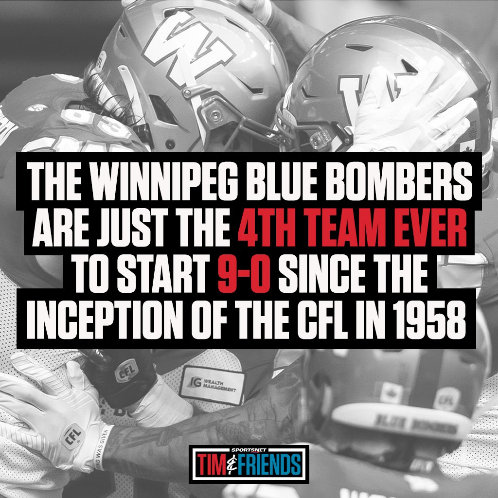 timandfriends's tweet photo. Not many teams have done what the @Wpg_BlueBombers are doing 👀
#CFL #ForTheW https://t.co/Hm4u45ZMCQ