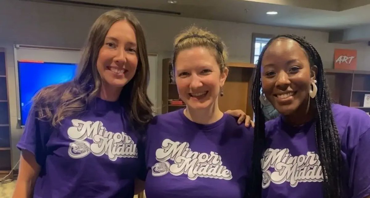 MinorMiddle's tweet photo. Minor Middle showed up #MinorStrong at all of their PD sessions on Friday! Working to reach #BeyondLimits@JEFCOED and #movetheneedle@JEFCOED https://t.co/zm9xrOWsoz