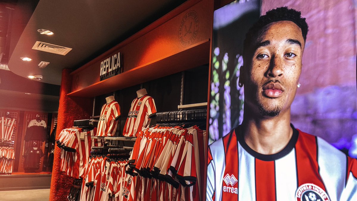 SUFCServices's tweet photo. The newly revamped Sheffield United Superstore all set for tomorrow. ⚔️🙌 https://t.co/27UPhuA1OF