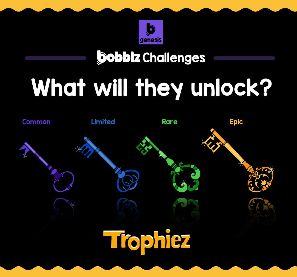 🚨The first 4 bobblz challenges are live. Collect rarity-based challenges for rarity-based rewards!

✅Excited to continue to add more challenges and award more of our holders with 🏆

🌊Built #onflow <a href="/flow_blockchain/">Flow.com</a> 

👀Read more:👇
notion.so/bobblznft/Curr…