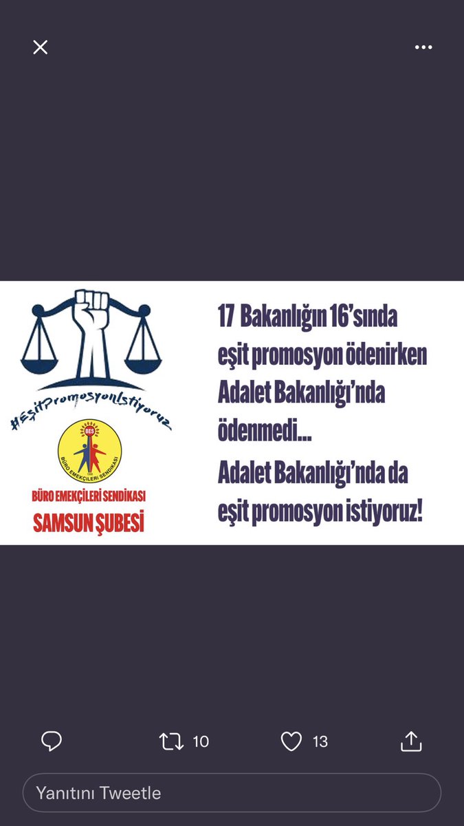 #EşitPromosyonİstiyoruz