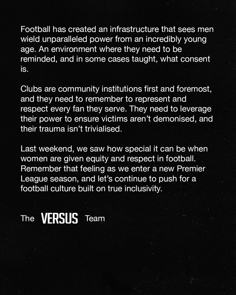 A message from the VERSUS team.