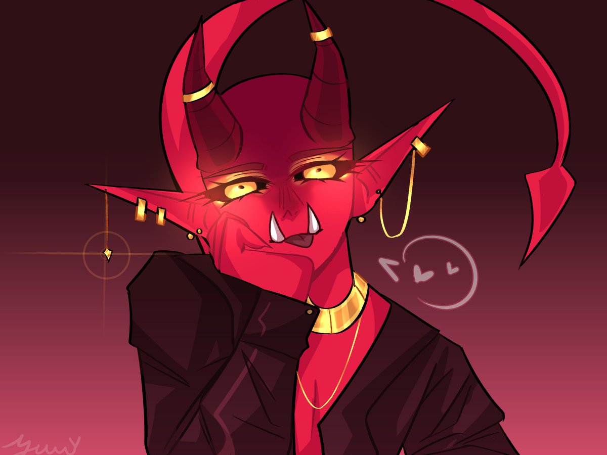 SillySock's tweet photo. //eye contact//
I just had to draw Gut's new sona design, they look so cool πππ #onitwt https://t.co/485KYu0hPP