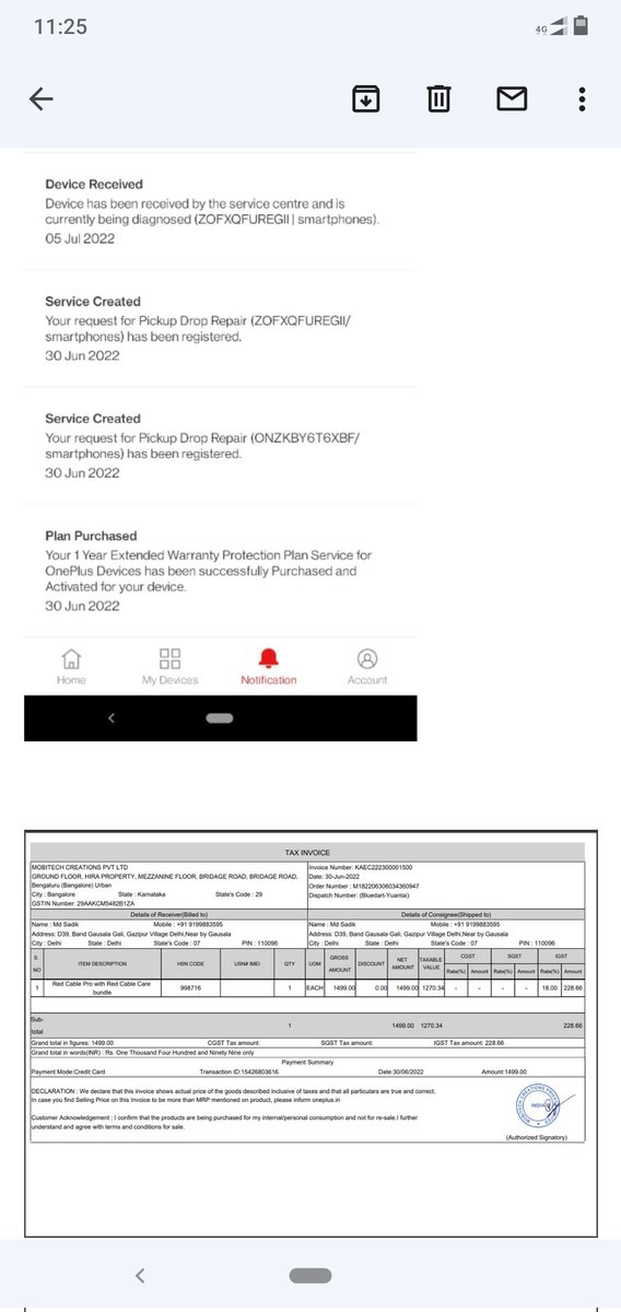 md786sadik's tweet image. #PeteLau, #NavnitNakra, #OnePlus_Support, #OnePlus_IN, #mobitechcreations, #oneplusstore
Hi sadik this side , my case I&apos;d is 220725-011165, I m very upset through the service from OnePlus (very pathetic) 1month ,it&apos;s very long time, kindly do the needful at earliest.