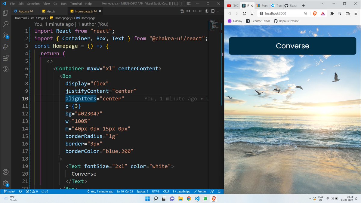 imrushabhdave's tweet photo. Day-67 of  #100DaysOfCode

@Piyush_eon teaching MERN &amp; Chakra UI in the amazing playlist https://t.co/A8IgGtsqqd check this, if anyone is willing to explore the MERN world.

created data models and just started with UI for a MERN Chat App. https://t.co/syLe3rZRsn