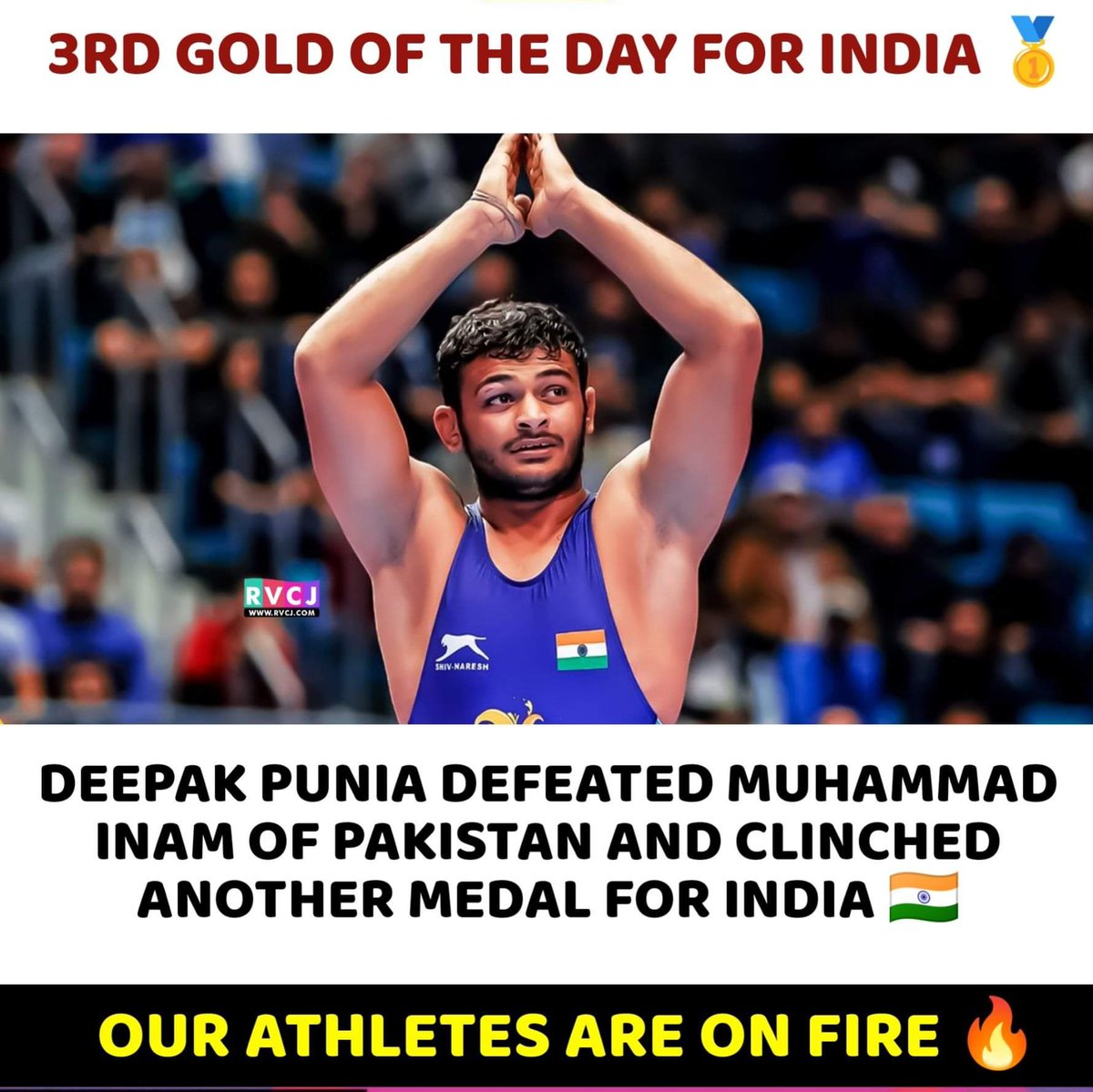 pradeep02038925's tweet photo. Congratulations @deepakpunia86 keeping rising 👏 ✨️ #indianchamp https://t.co/7wbNPgnXqR