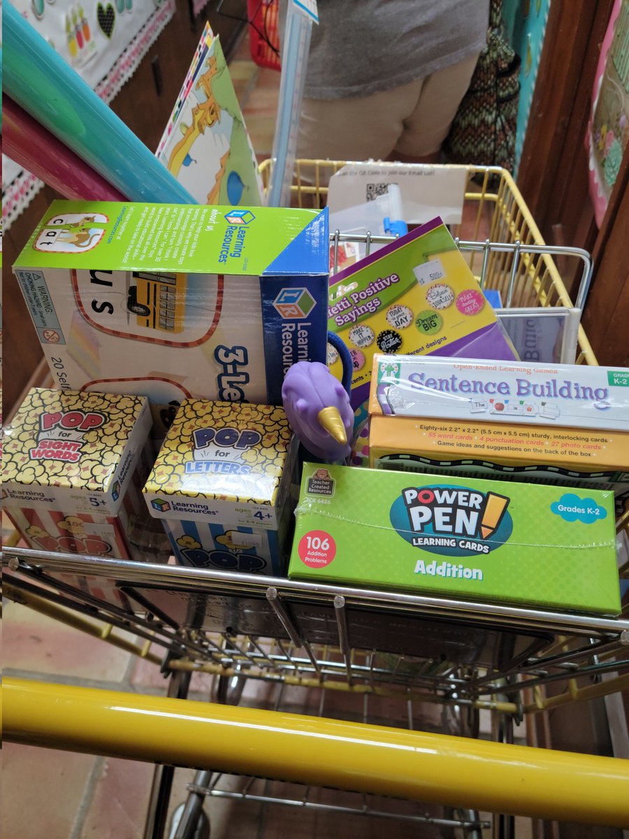 ItsMrsRucker's tweet photo. Thank you @SAISDFoundation for this shopping day! I was 5th in line so I recieved the extra $100 spending for my classroom!!! 🙌😃🤩 @SAISD #grateful #newteacher #kindergarten #teacherlife #happiness #GodisGood https://t.co/BPAjNaqURB