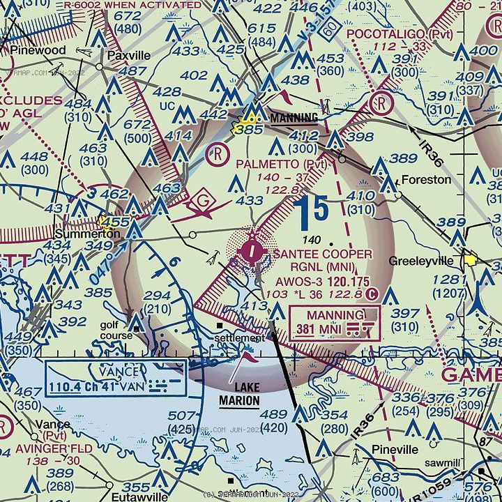 airport charts on Twitter "Sectional for Santee Cooper Regional