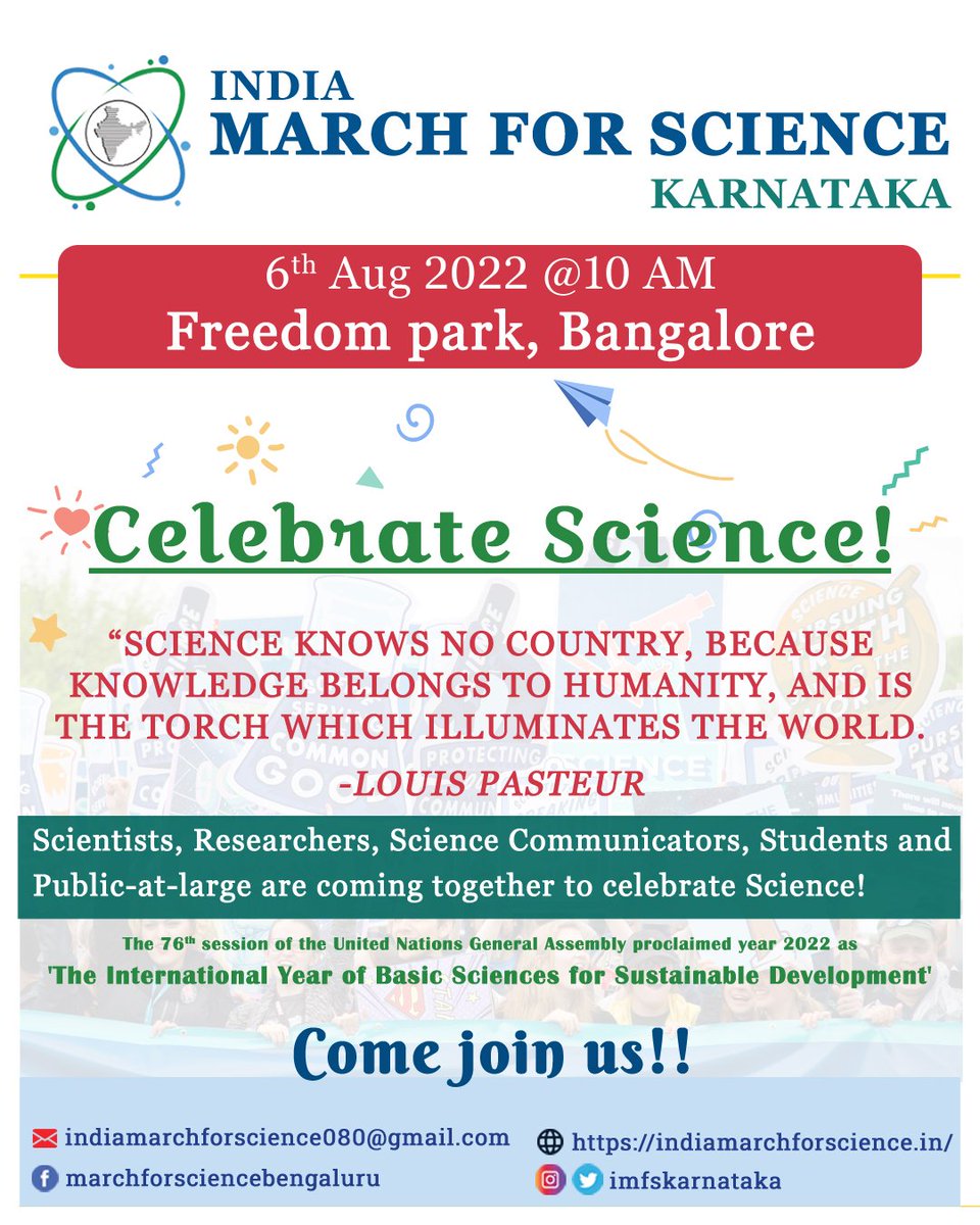 March for Science Karnataka tweet media