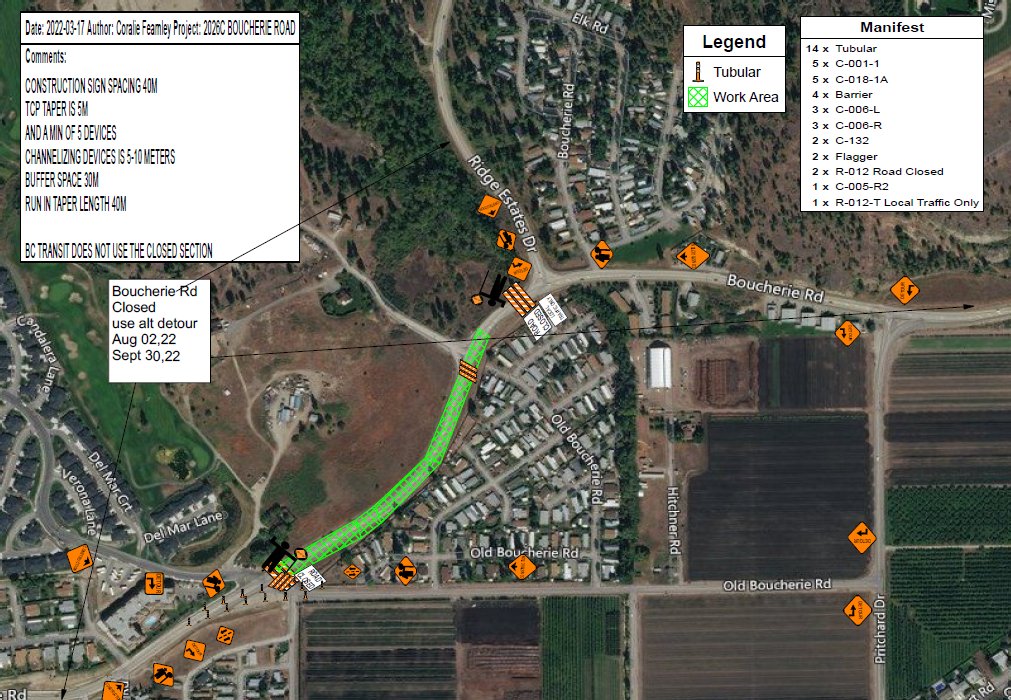 UPDATE: The start of the detour on 2026 Boucherie Rd for offsite works has been postponed to August 15, 2022. wfn.ca/news/boucherie…