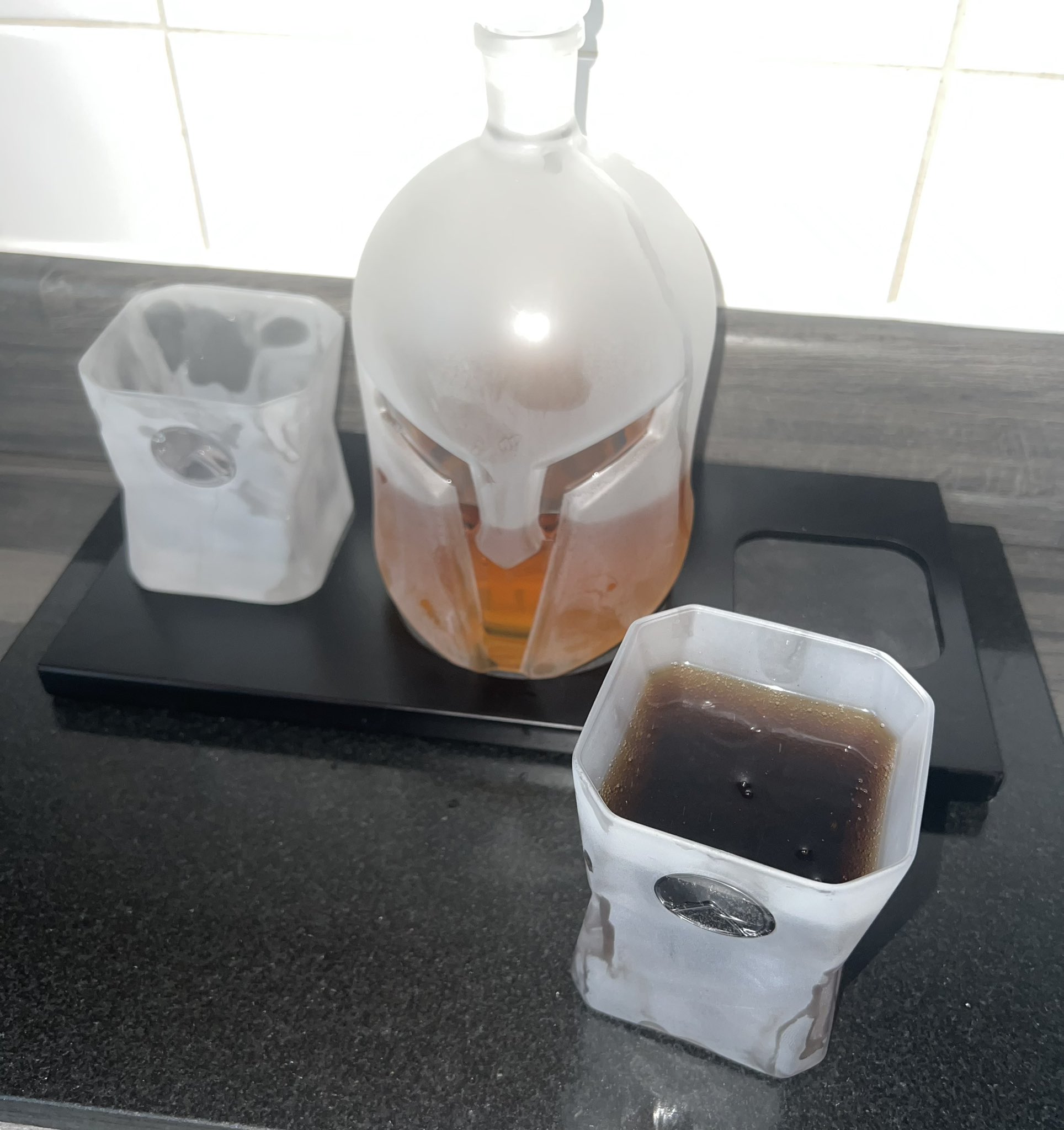 Wolf Whiskey - The Spartan Edition decanter set: ON SALE. Use code  THISISSPARTA22 for free UK delivery. * * * * #Quote #Inspiration #Whisky # Decanter #WhiskyDecanter #300 #StartUp #NewBusiness #ForTheBoys  #WolfWhiskey #LeadThePack #