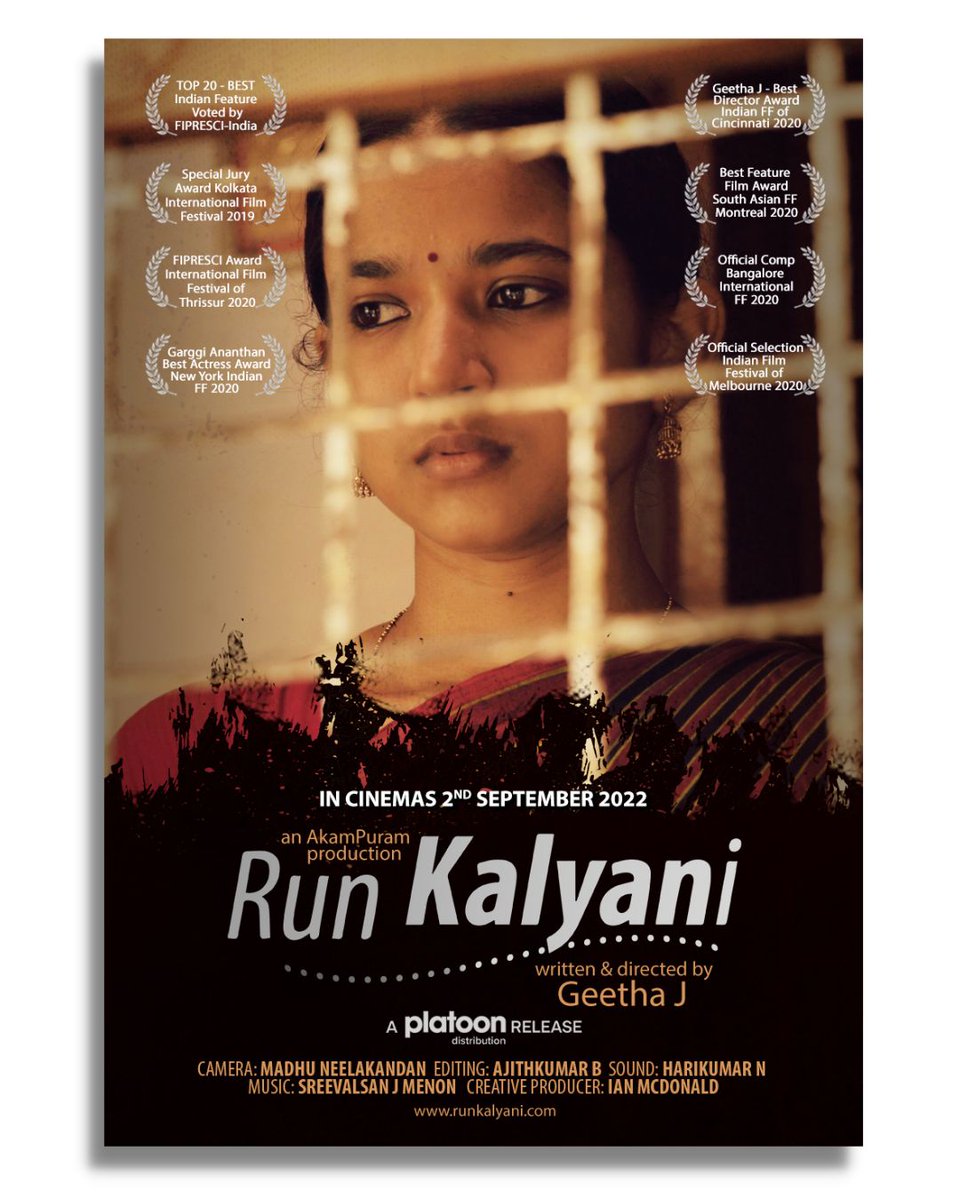 BOCIndia's tweet photo. #ShiladityaBora’s #PlatoonDistribution to release #GeethaJ's award-winning Malayalam film #RunKalyani in cinemas on 2 Sept 2022. https://t.co/WOo1q987D1