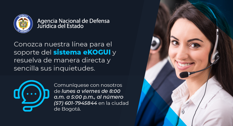 AgenciaDefensaJ's tweet photo. ☎️Comuníquese con nosotros a través de la línea directa para preguntas, solicitudes e inquietudes sobre el Sistema Único de Gestión e Información Litigiosa del Estado - #Ekogui.

👉(57) 601-7470777 https://t.co/GKPktPEtVB
