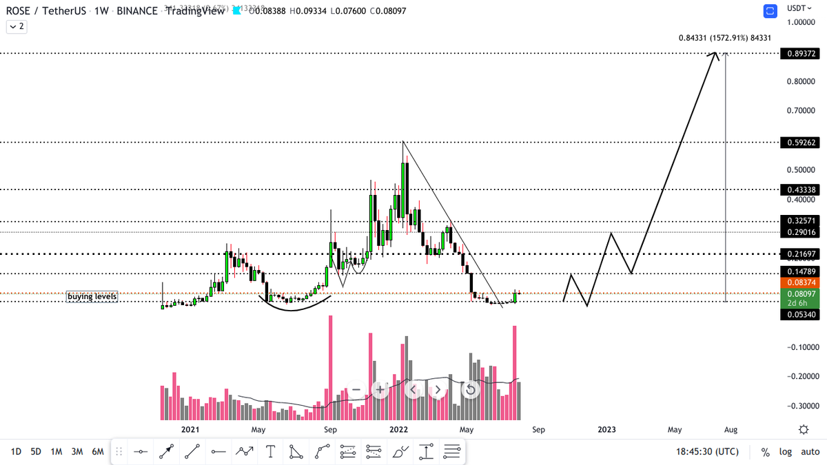 RAFAELA_RIGO_'s tweet photo. $ROSE 
Macro Analyses / Price Expectation

One of my favorite ones that made me a lot of money in 2021. This one is as special as $VRA &amp; $SYS  
Who's a Hodler? https://t.co/I5ARatZPaq
