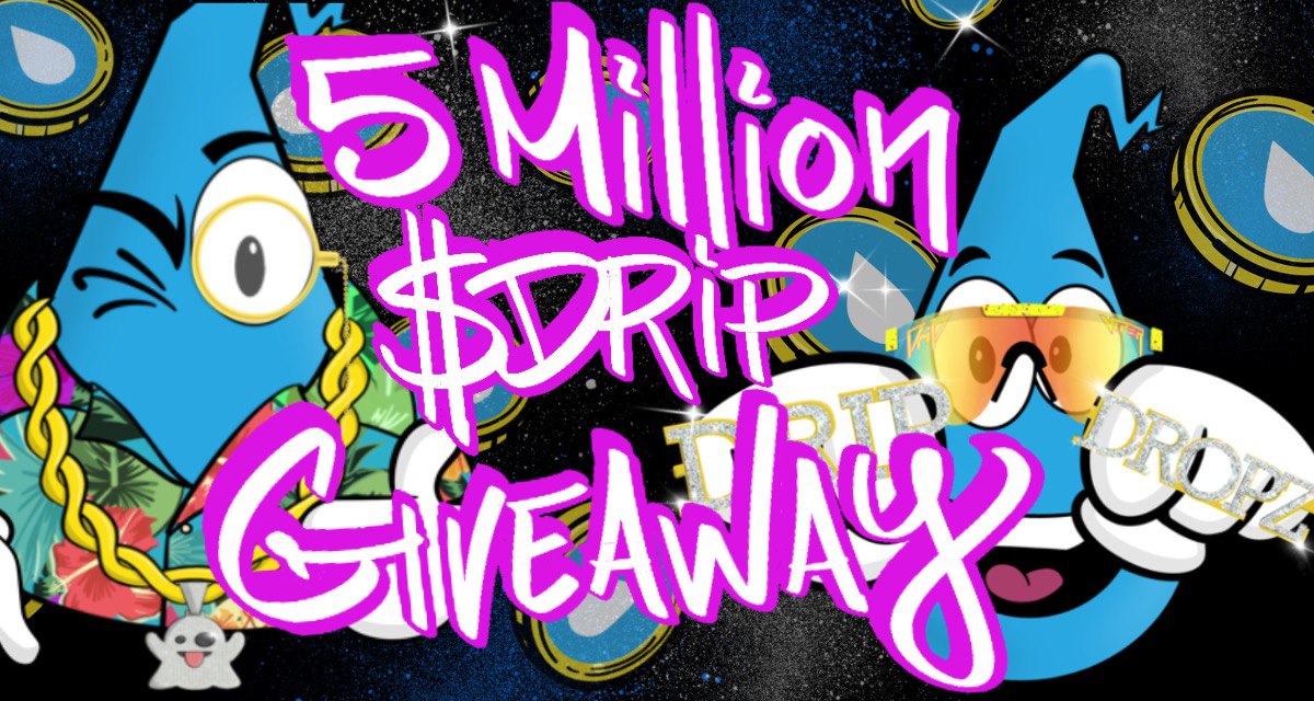 DripDropz_io's tweet photo. It's Double Drip August! So we're giving 50 winners 100K DRIP each - 5M total!

4 ways to enter:
✅Follow us on Twitter
✅Tweet a Message
✅Visit DripDropz
✅Refer a Friend

Enter by Aug 31, winners notified by Sep 6.
Use link to enter https://t.co/Ar6XFtPYNC
Like❤️&amp;RT♻️ #Cardano https://t.co/p5qUvGWeAn