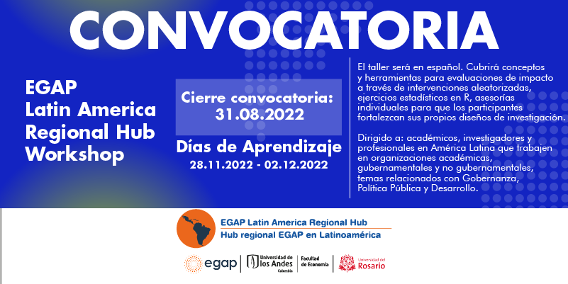 📢 ¡Abrimos la convocatoria para el Taller Días de aprendizaje #LatinAmericaRegionalHub!

Fechas: del 28 Nov. al 02 Dic.
Lugar: <a href="/URosario/">URosario</a>, Bogota
Cierre: Ago. 31 

Envío de postulaciones aquí: rb.gy/1jnqzy

#investigación #evaluación #experimental

Más información 🧵👇🏽