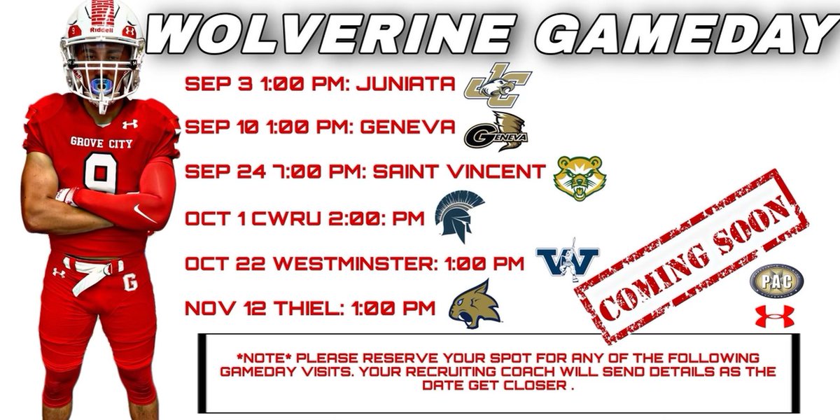 BlazeWatson19's tweet image. Id like to thank @CoachGMatthews for a game invite to @GCC_FB . Can't wait to see the action live. Let's go. #BrickByBrickGcc @CoachDiDonato @CoachBaney @CoachBBrest @D3FBHuddle @D3Direct @mrpafootball @PaFootballNews @PRZPAvic @717_sports #ComeBuild