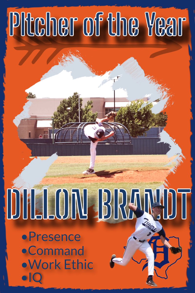 15uHahn's tweet photo. “POY Dillion Brandt was was our ace this Summer. Anytime he pitched, we felt we had the advantage. He consistently displayed work ethic, poise under pressure, command of the strike zone and ability to read hitters with good stuff out of the hand.”
@dillonbrandt3 @dtigerscentral https://t.co/og2eDDetmC