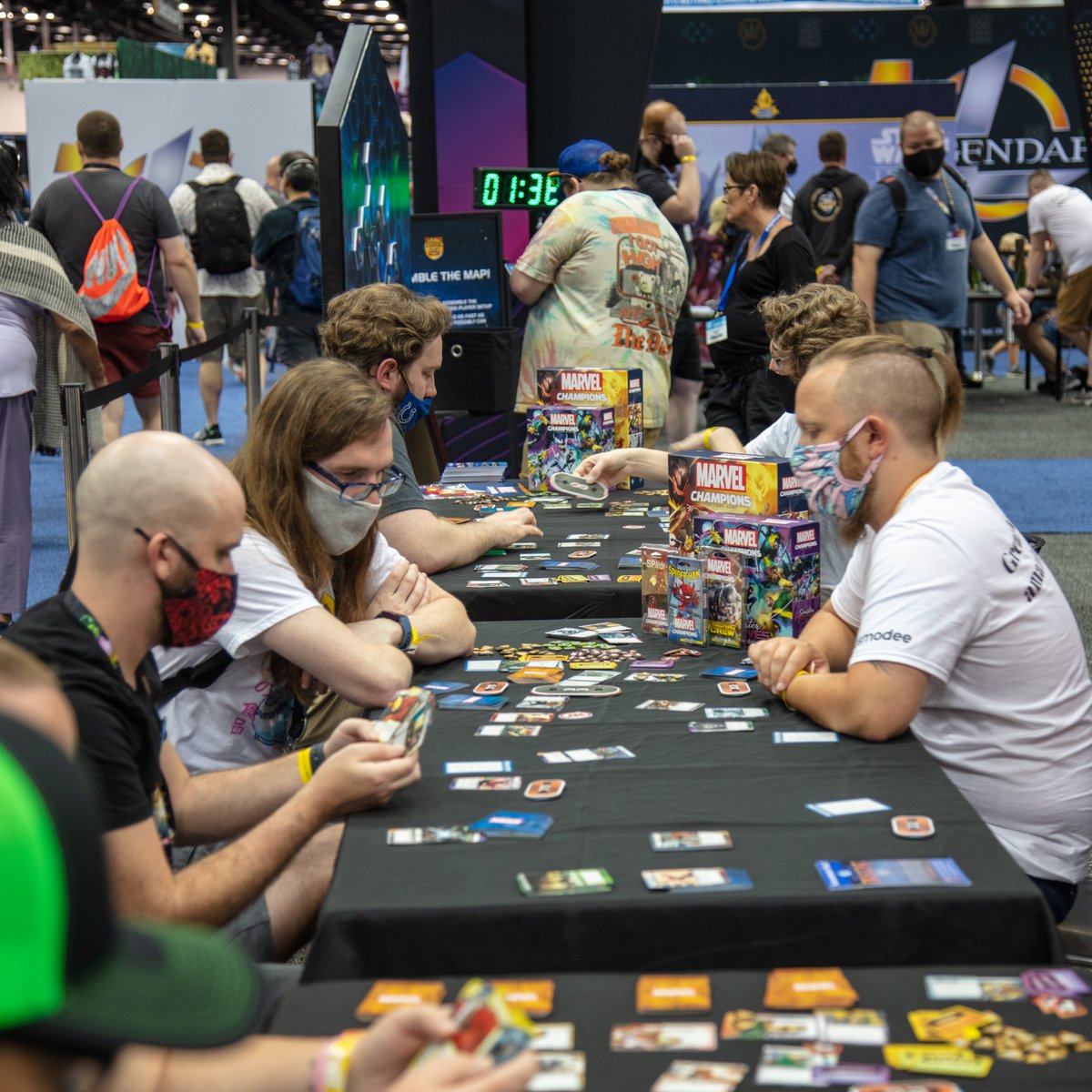 Gen Con Day 2 has come to a close! Some lucky players have gotten a chance to play through the first scenario of Marvel Champions: Mutant Genesis, while others have learned to play Twilight Inscription! To learn more about our events and games, visit: fantasyflightgames.com/en/news/2022/7…