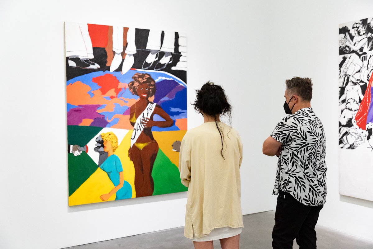 newmuseum's tweet photo. Three years after serving in the US army in Europe, Robert Colescott went to France on the GI Bill, where he studied in the studio of the French modernist Fernand Léger. Can you spot Léger's influence on Colescott's paintings? 👀
#RobertColescott #FernandLéger https://t.co/Um4foMJeRg