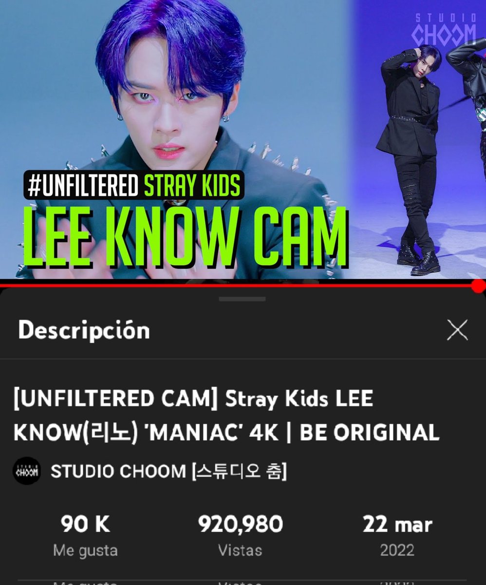 LKglobal_'s tweet photo. Lee Know maniac fancam on Studio Choom surpassed 920K views

📍80K away to reach 1M views

remember to stream or use as filler  when streaming Time Out mv 🤍
🔗https://t.co/QQOfWoC0AG

스트레이키즈 리노 #리노 #LeeKnow @Stray_Kids https://t.co/xuNrqJSIiI