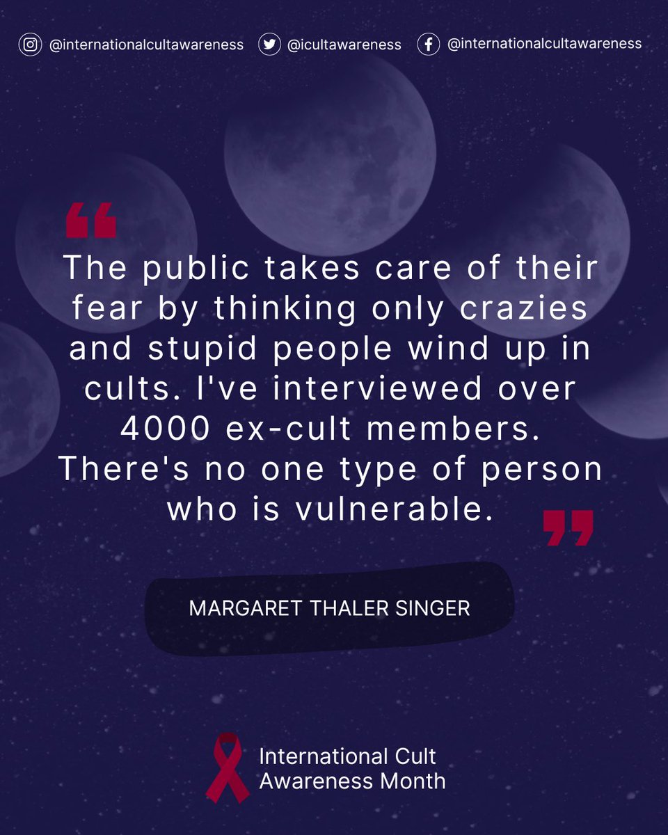 icultawareness's tweet photo. More on our series about who joins cults. The short answer is you. Anyone can find themselves exploited at any time. Adoration of the leader of strict adherence to a leaders orders or “suggestions” is a small sign that not all is as it was advertised to be. https://t.co/HRgTk99S1j