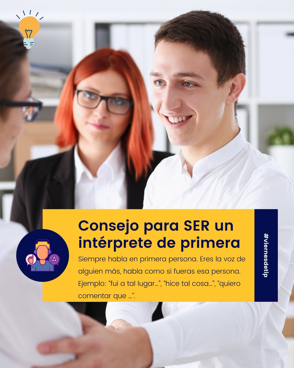 PuenteLenguas's tweet image. ✨En este #viernesdetips, traemos este recordatorio importante. No olvides dejar tu like ❤️y compartir🔁

#InterpreterTips 
#TipsforInterpreters 
#signlanguageinterpeter
#intérpretessimultáneos
#comunidaddeinterpretes
#intérpretedelenguadeseñas
#interpretedelenguadesignos