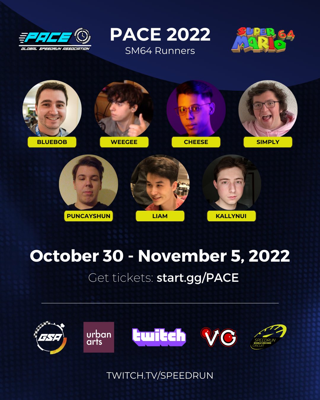 GSA Global Speedrun Association on Twitter "Announcing the 7 SM64
