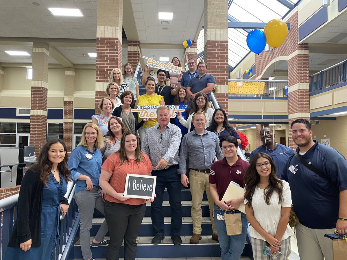 I BELIEVE that we have the BEST new staff ever! Brand new or just new to the Ranch, they are the best of the best! Can’t wait for our Mustangs to meet these amazing educators. Cypress Ranch brings out the best! #IamCR <a href="/CyFairISD/">Cypress-Fairbanks ISD</a>