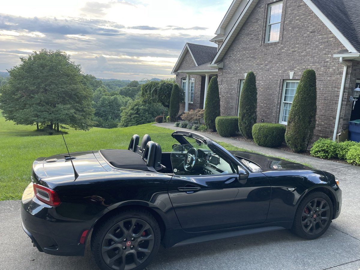 DavidMullinsDVM's tweet photo. @DaveRamsey Ahem. Ugly FIAT? This #everydaymillionaire disagrees. #FIATSpyderAbarth #RamseyCar #LiveLikeNooneElse https://t.co/e78T8FF0kx
