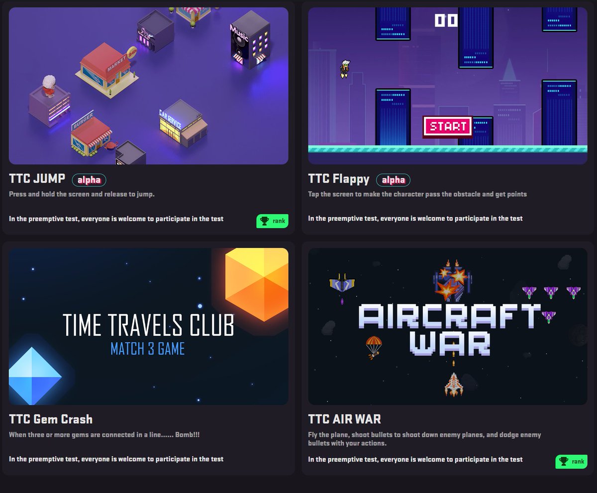 We already have 4 games linked to the #Blockchain . With more games, we plan to make all #TTC  users enjoyable and earning #tokens 🎮
Check it out right now!🥰
#PFP #NFT #P2E #TTC #BYBIT_NFT