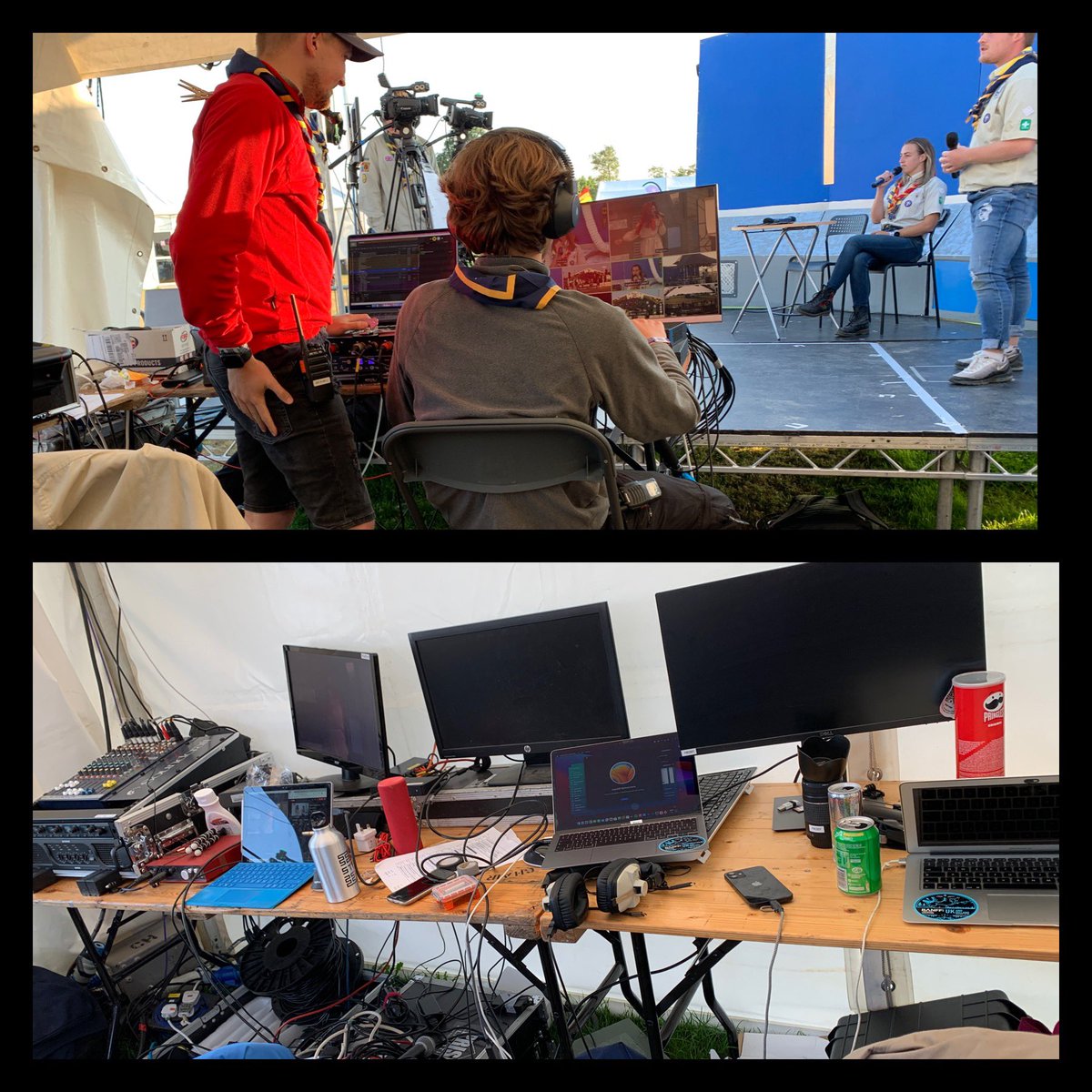 MissDLovesPE's tweet photo. The @Chamboree media team are amazing! They’ve put together some awesome things this week including live broadcasting all from the middle of a field! https://t.co/GA6g88qZoN