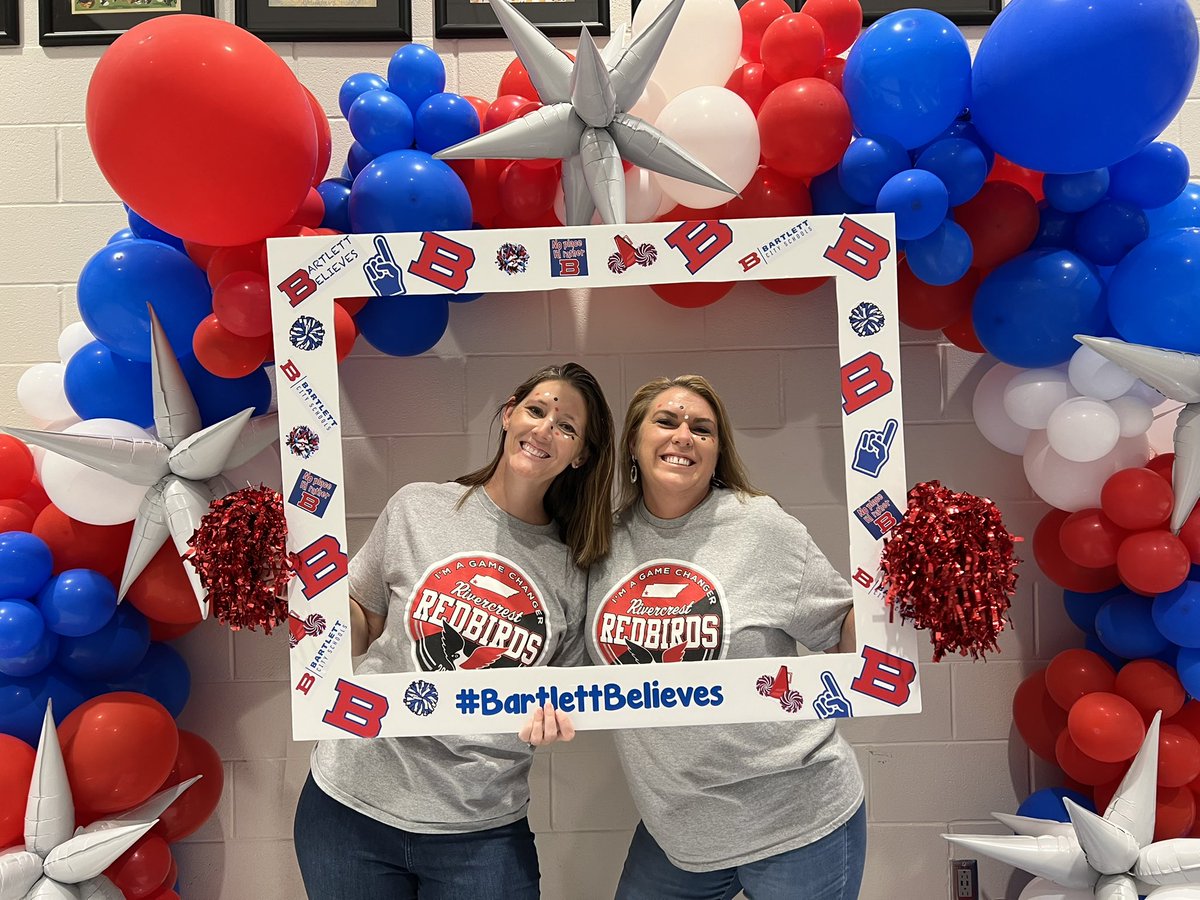 System wide address this morning with my teaching bestie! Kicking off year FIFTEEN!!! ❤️💙❤️
<a href="/RES_Redbirds/">Rivercrest Redbirds</a>  #blessedinthisnest #RESBeAGameChanger