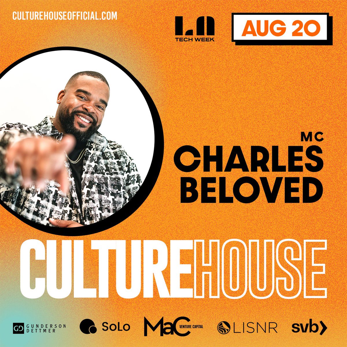 MarlonCNichols's tweet photo. Have you already RSVP’d for #CultureHouse at #LAtechweek? If not, hurry up and tap in because you already know it’s going to be 🔥. https://t.co/Cr7YnUmLSH