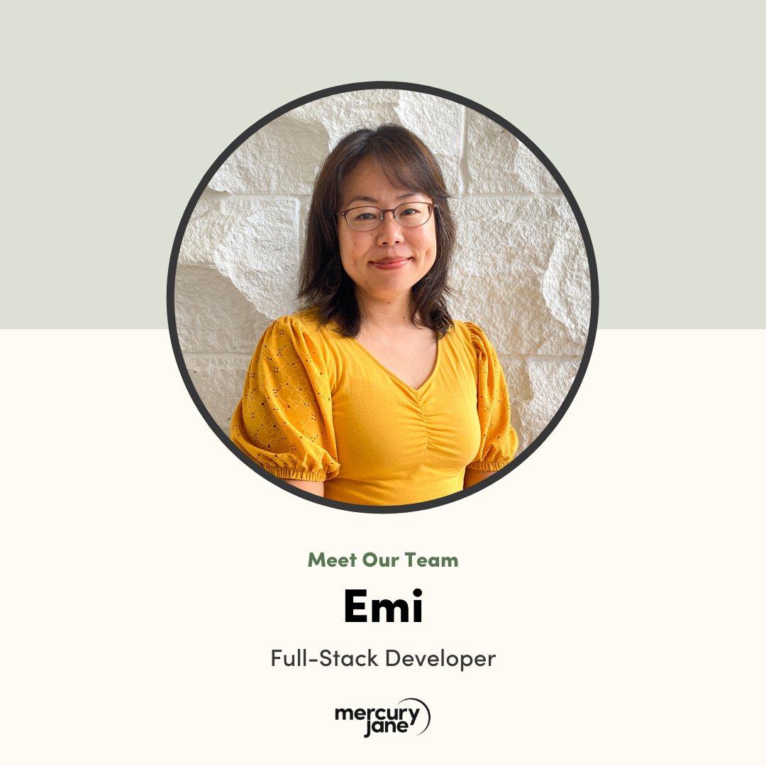 mercuryjmedia's tweet photo. Introducing our full-stack developer, Emi! She is great at problem-solving and coming up with creative solutions when working in Webflow and Shopify. Click the link in our bio to to book a discovery call and get an awesome website developed by Emi! 💻 https://t.co/O4nY2vNk9P