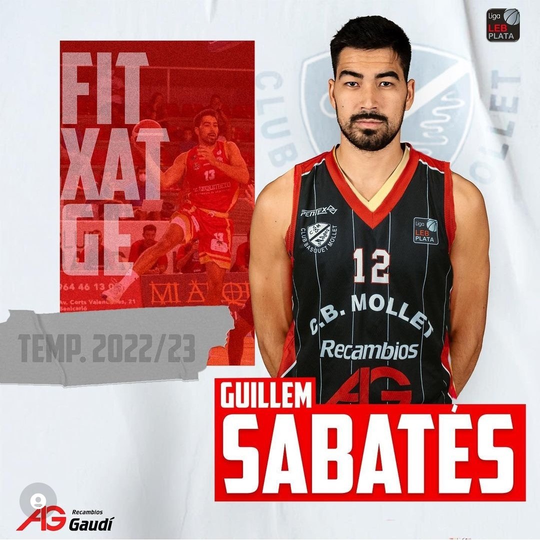 Muy contentos de anunciar el fichaje de Guillem Sabatés (<a href="/Guilleem10/">Guillem Sabatés</a>) por el <a href="/CBMollet/">Club Bàsquet Mollet</a>. El alero de 196cm llega al equipo catalán para ser uno de los puntales del equipo. Mucha suerte Guillem!