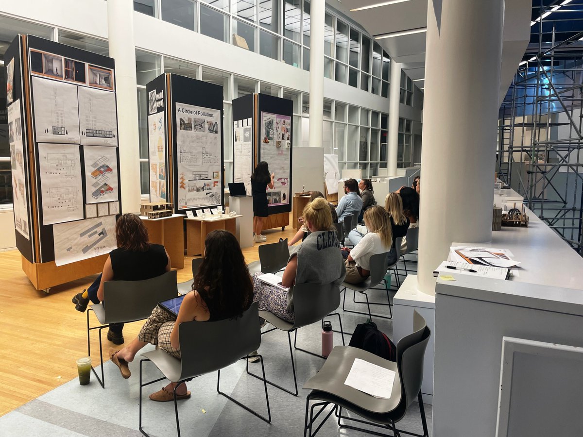 UC_DAAP's tweet photo. Today at DAAP, our Interior Design students had their last "crit" of the semester. Congrats on everyone for finishing off strong, we'll see you in the fall! #ucdaap https://t.co/zVAvQtmdXD
