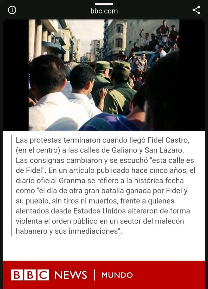 Kaimanbarbudo's tweet photo. 👀 Hasta BBC lo recuerda así: llegó el Comandante y mandó a parar 🔥👇
#FidelPorSiempre 
#CubaPorLaPaz https://t.co/wOHRNWv7gv