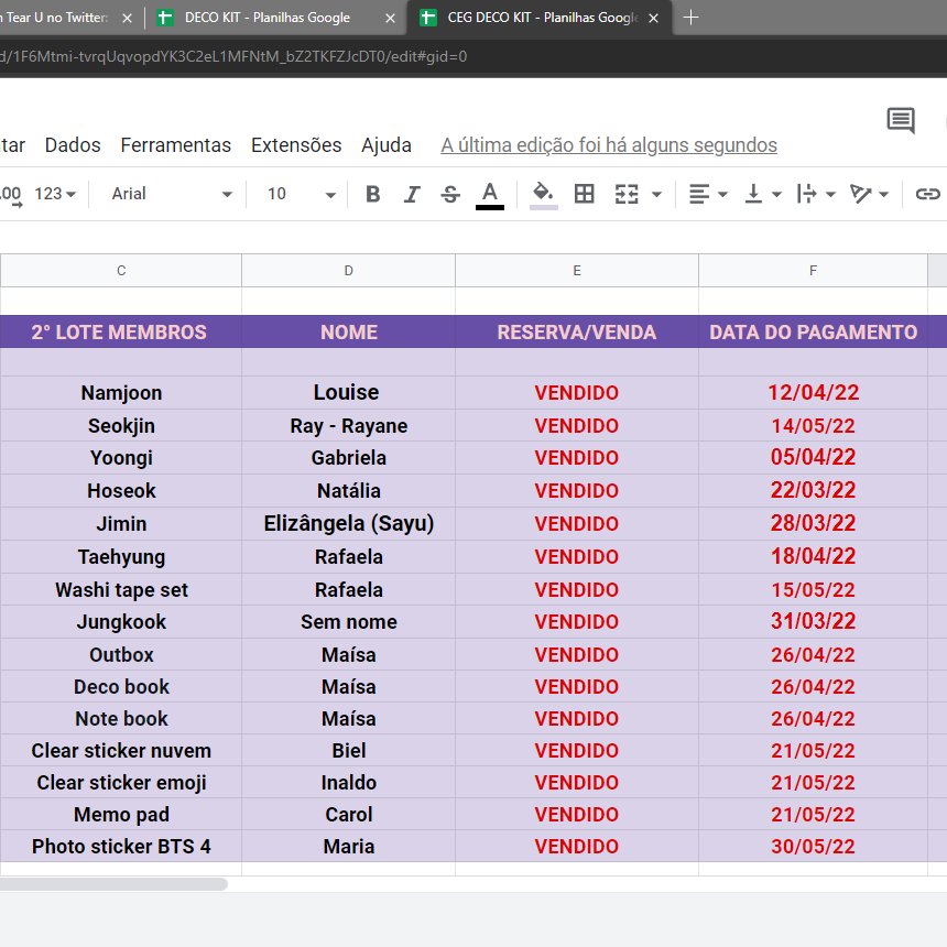 VeraMaya07's tweet photo. @92cardcaptor Anjo, eu coloco as pessoas nos lotes, de acordo da disponibilidade dos membros.
O Jin só estava disponível no 3° lote, e sua amiga queria o JK, mas o mesmo não estava disponível, por causa disso, concordamos de abri um novo lote, para ela consegue o JK. https://t.co/4yA5jeqFQh