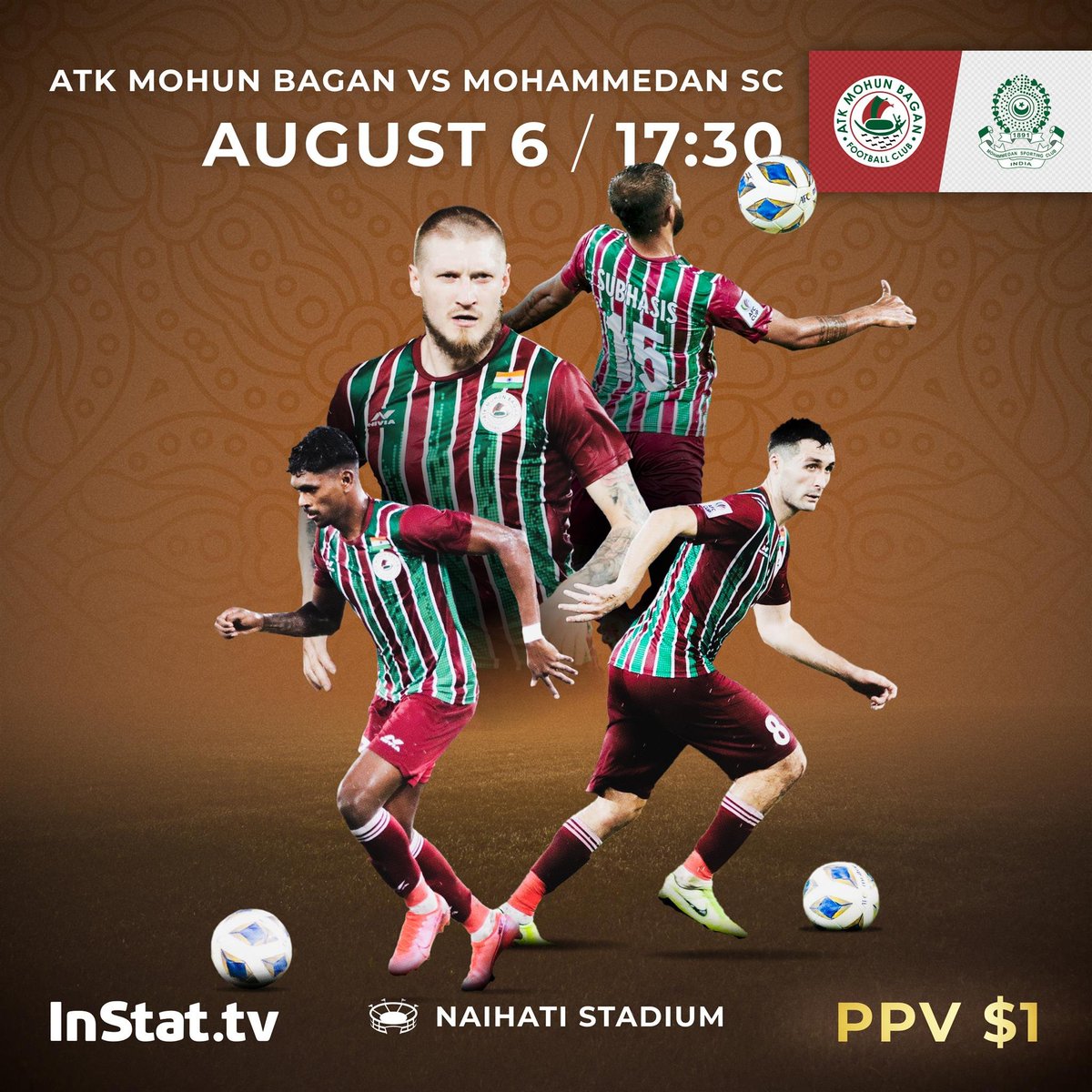 Hudl_Football's tweet photo. 🚨 DERBY DAY 🚨

Heavyweights mariners @atkmohunbaganfc    💚❤️ 
and @MohammedanSC  🖤🤍 are ready for the  challenge tomorrow. 
ARE YOU!? 

#India #Football

#InStatFamily

📍 Naihati Stadium
🗓️ 06-08-2022
🕰️ 1730 hrs IST
🖇️  https://t.co/lw9Q9qbT29 https://t.co/PdN3qXgJNY