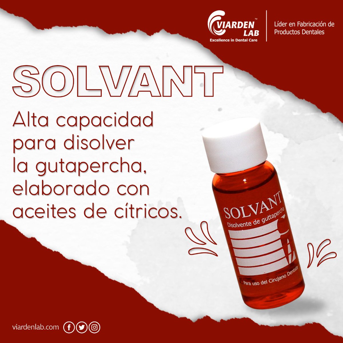 VIARDENLAB's tweet photo. -Solvant-
Alta capacidad para disolver la gutapercha, elaborado con aceites de cítricos.
#Viardenlab #odontologos #productosodontologicos #Solvant
saber más👇
https://t.co/KzYAY8Mofg https://t.co/sYO36VCPsO